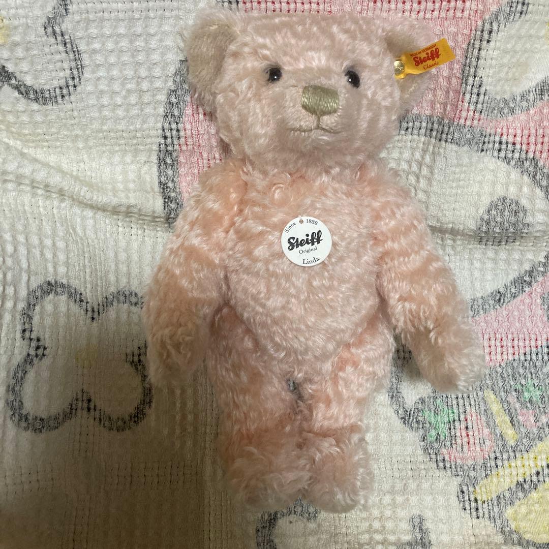 Steiff シュタイフ リンダ テディベア パールピンク 30cm 中古品