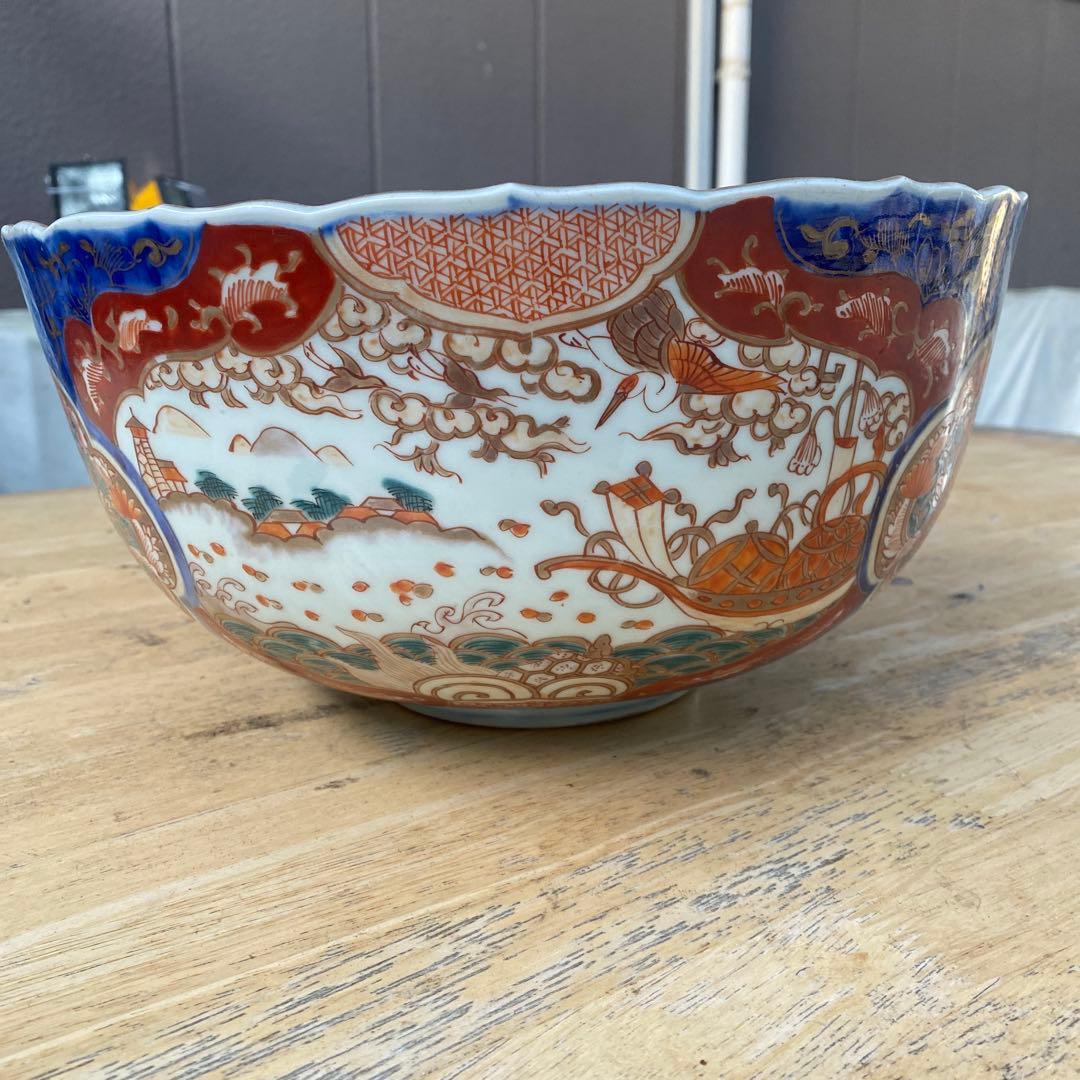 古伊万里 金彩　色絵大鉢　直径32cmＸ高さ15.5cm