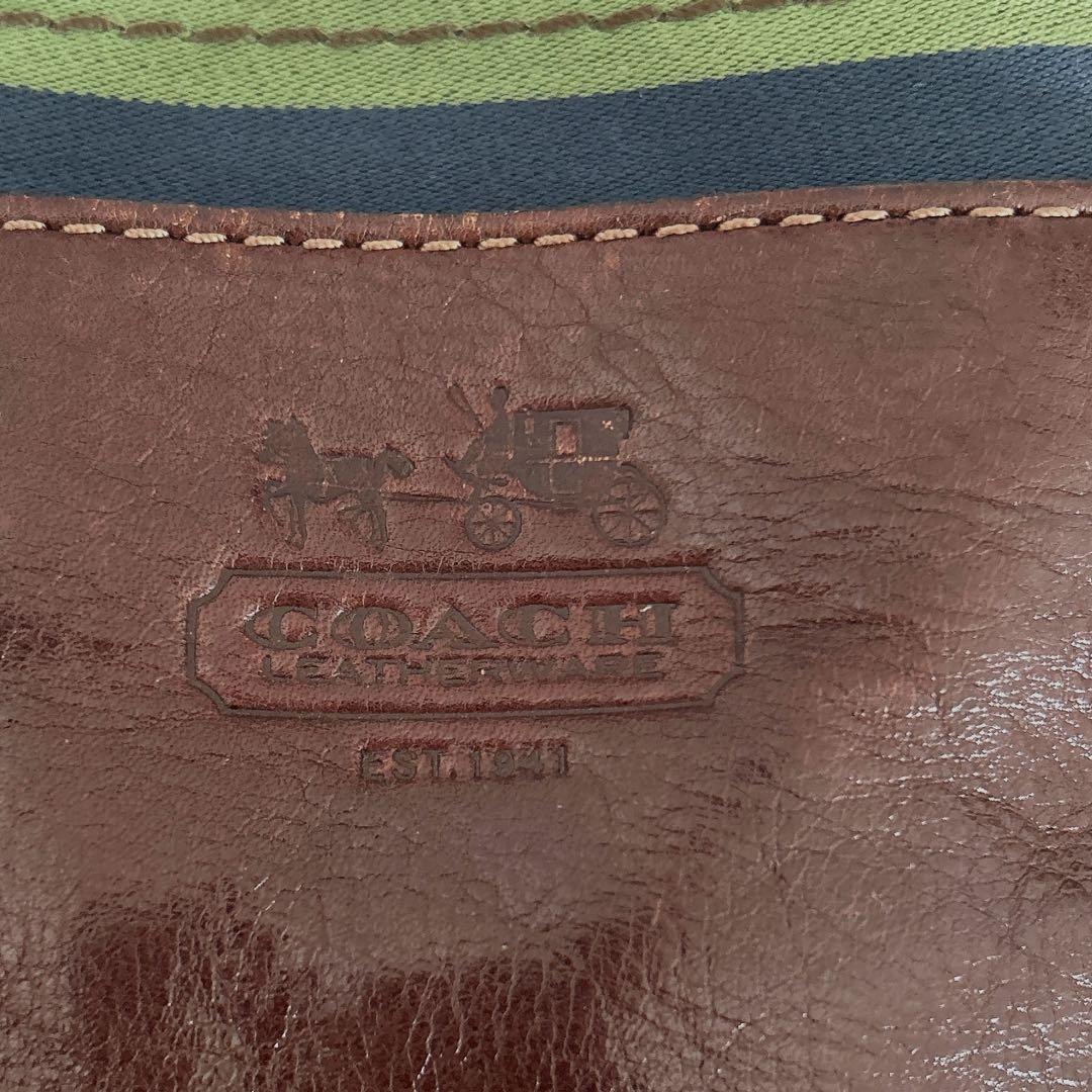 コーチ　トートバッグ　ハンドバック　レザー　ターンロック　A4収納可能　ブラウン