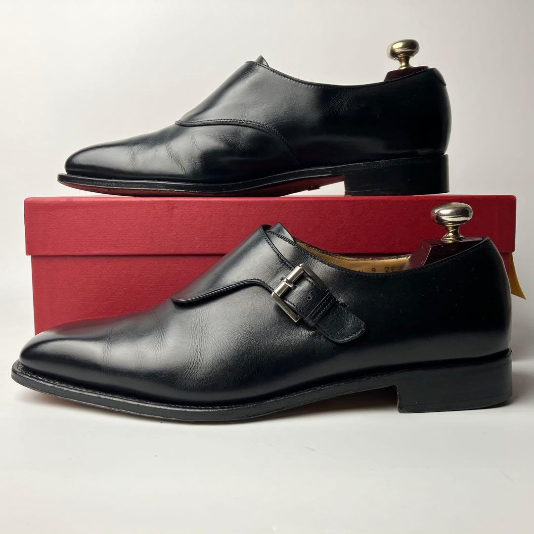 【美品】フェラガモ　最高位レーベル　トラメッザ　モンクストラップ　黒　9 2E