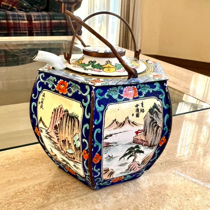 中国 六角酒器 チロリ 大明宣徳 アンティーク ヴィンテージ