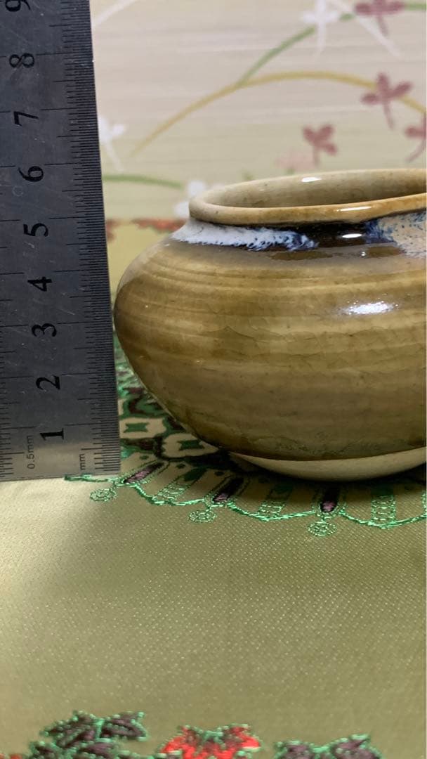 珍品　朝鮮唐津？窯変？大海茶入　棗　ナツメ　茶入　茶道具　蓋無し