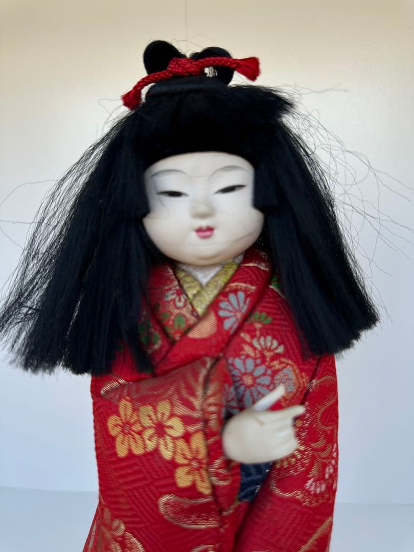 10147 人形の着物 江戸ちりめん 古布 506 江戸縮緬 着物 子供用 幕末