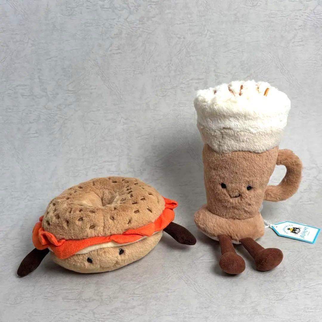 新品 ジェリーキャット べーグル パン ベーグルサンド ぬいぐるみ 袋