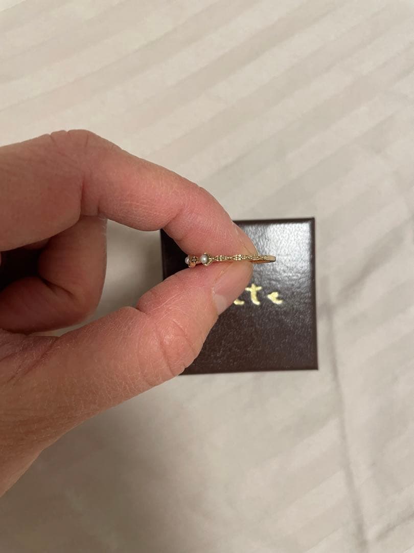 agete k10 パール　リング　13号