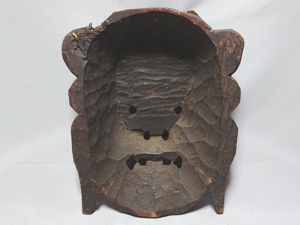 コレクター収集品 木彫 チベットの面