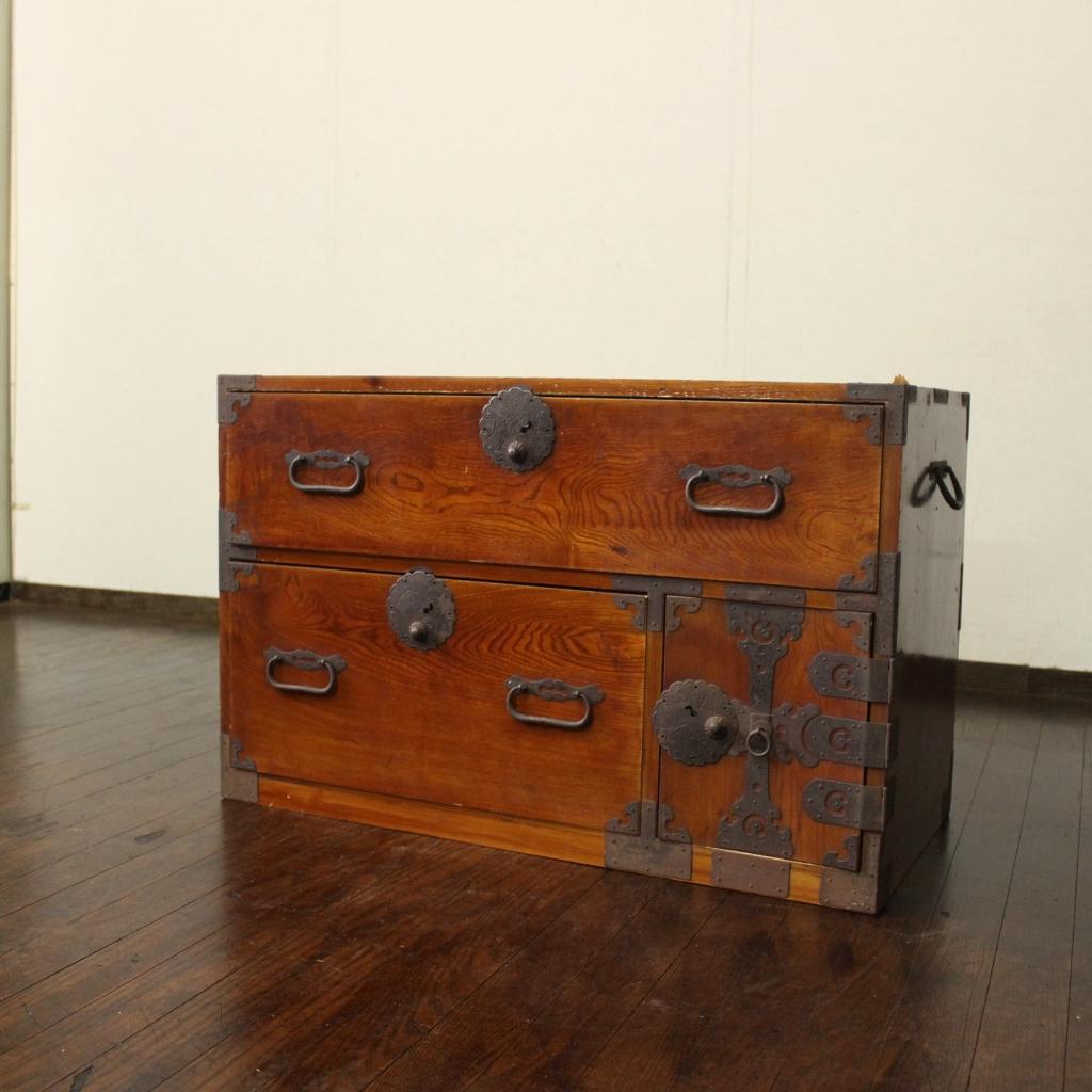 欅材！庄内箪笥・4杯！ 時代箪笥和家具古道具古家具古民藝