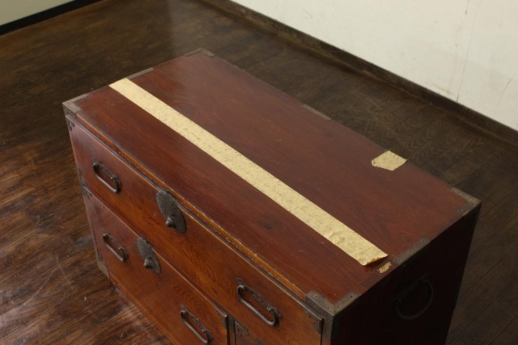 欅材！庄内箪笥・4杯！ 時代箪笥和家具古道具古家具古民藝