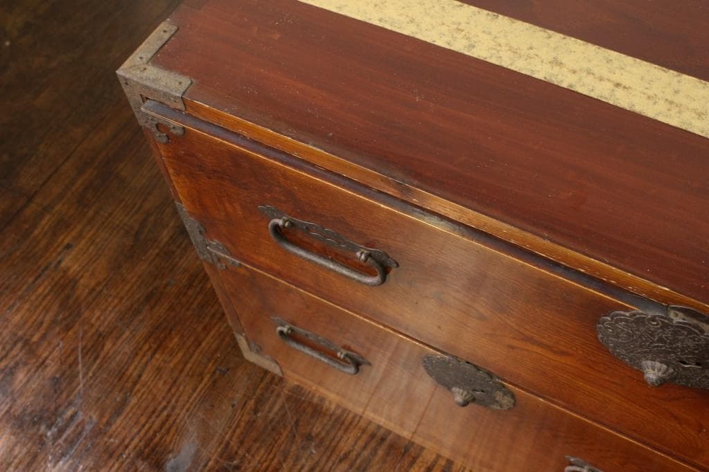 欅材！庄内箪笥・4杯！ 時代箪笥和家具古道具古家具古民藝