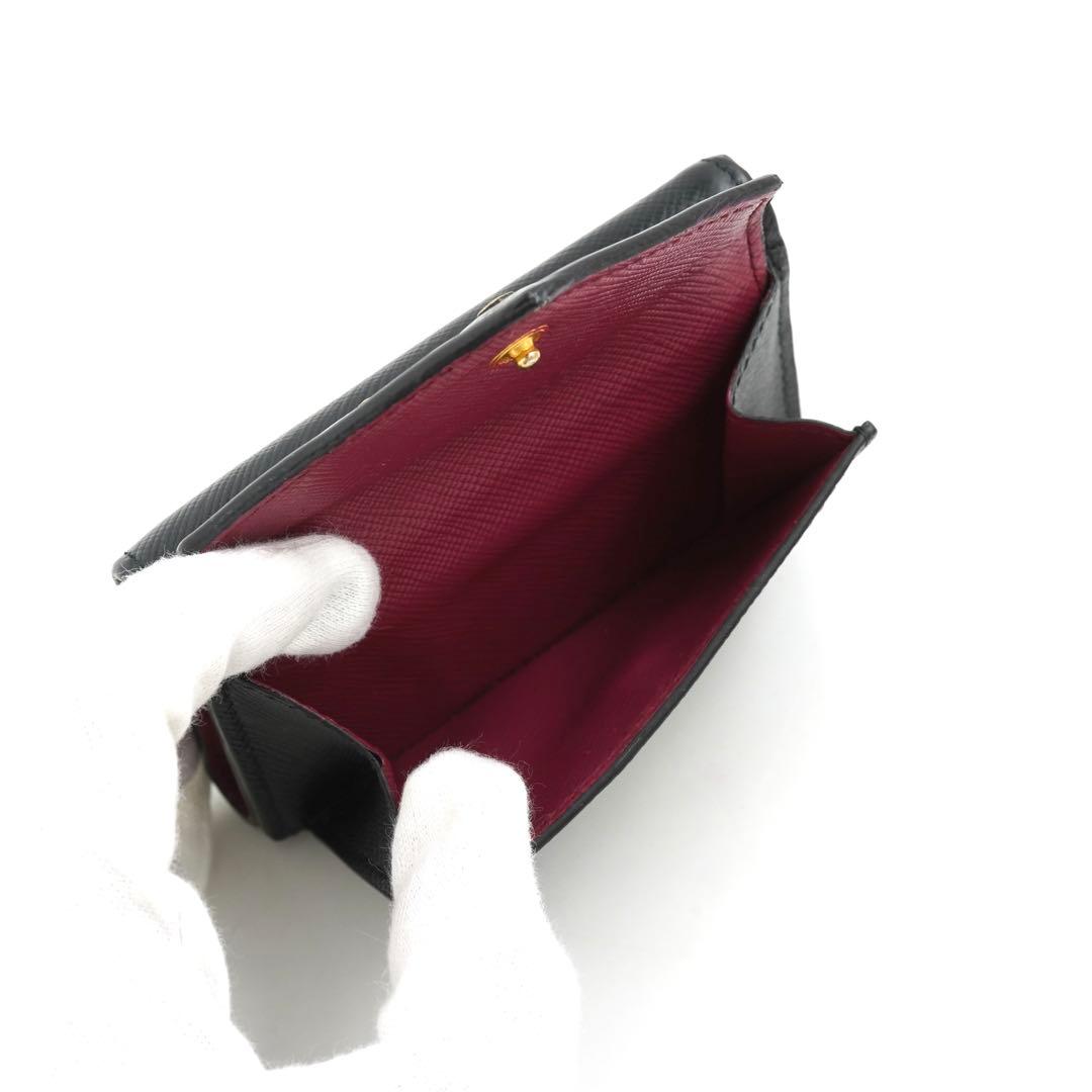 ✨未使用展示品✨ PRADA ミニ財布 サフィアーノレザー バイカラー 三つ折り