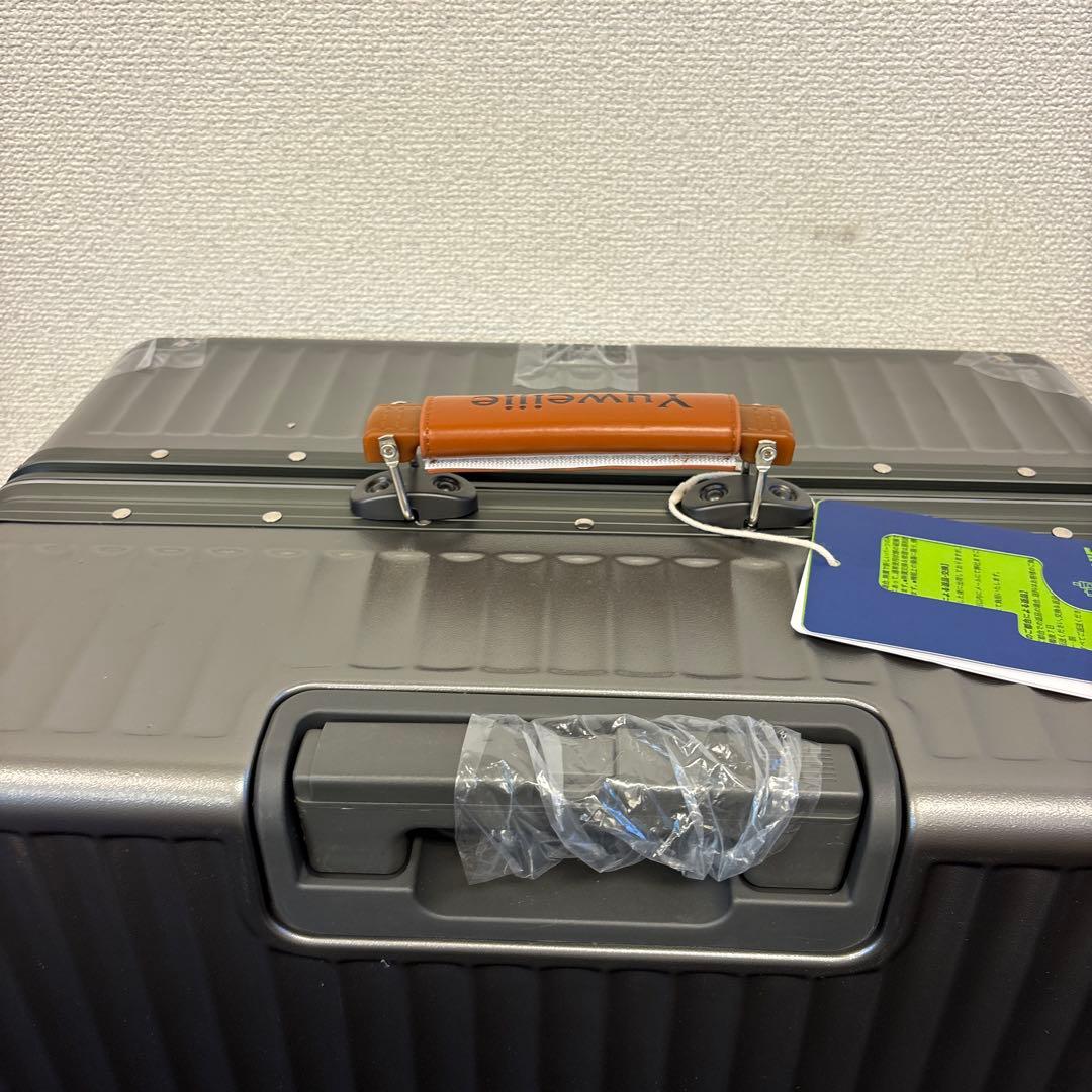 Yuweijie メタルグレー スーツケース 大容量