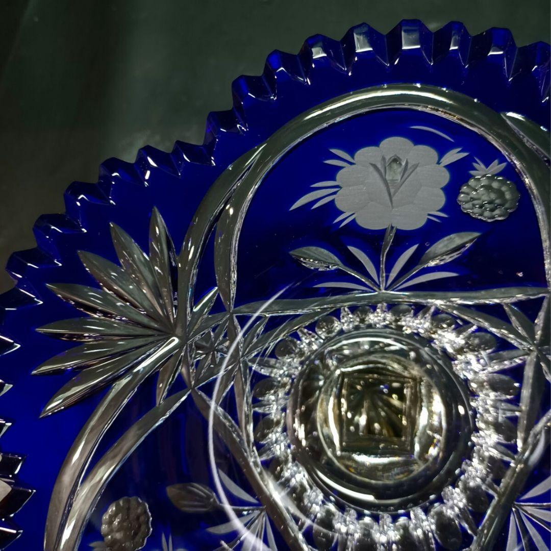 DRESDEN ドレスデン 草花模様 カット コンポート 盛り皿 美術品