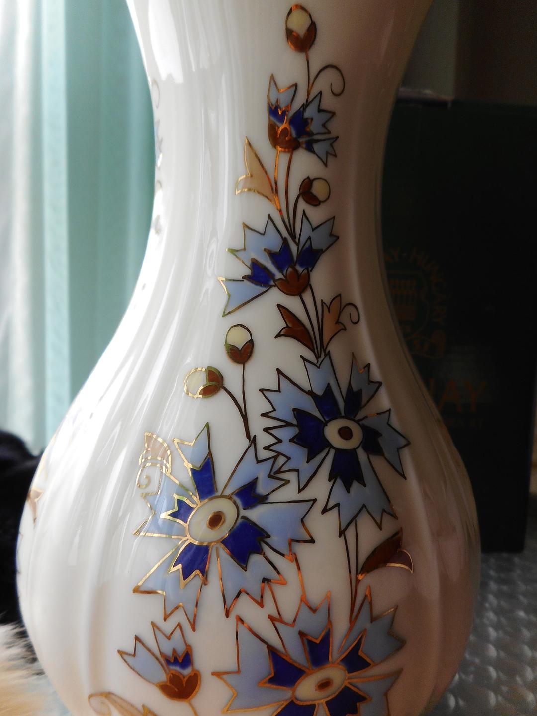 ハンガリー陶器 ZSOLNAY ジョルナイ 花瓶 未使用 コレクション