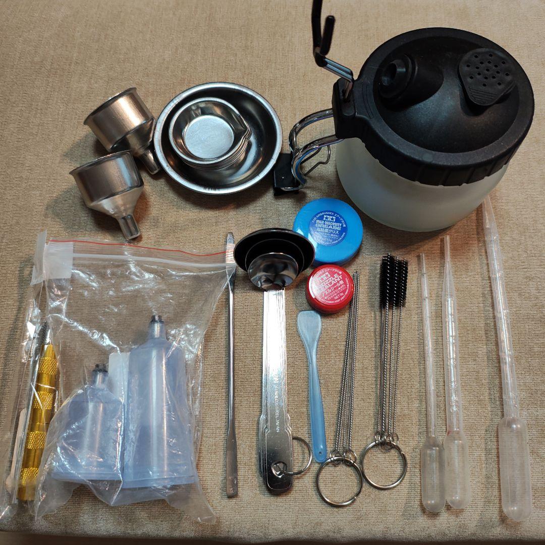 塗装 tools エアーコンプレッサー　タミヤ エアーブラシ 等