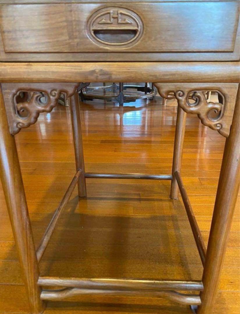 中国アンティーク 無垢材 テーブル 飾り台オブジェ