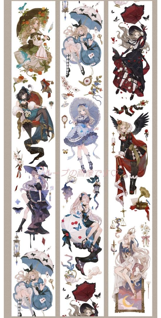 ✩再販✩J554＃夏风时晴(琉璃光)切り売り海外人物マステ女の子