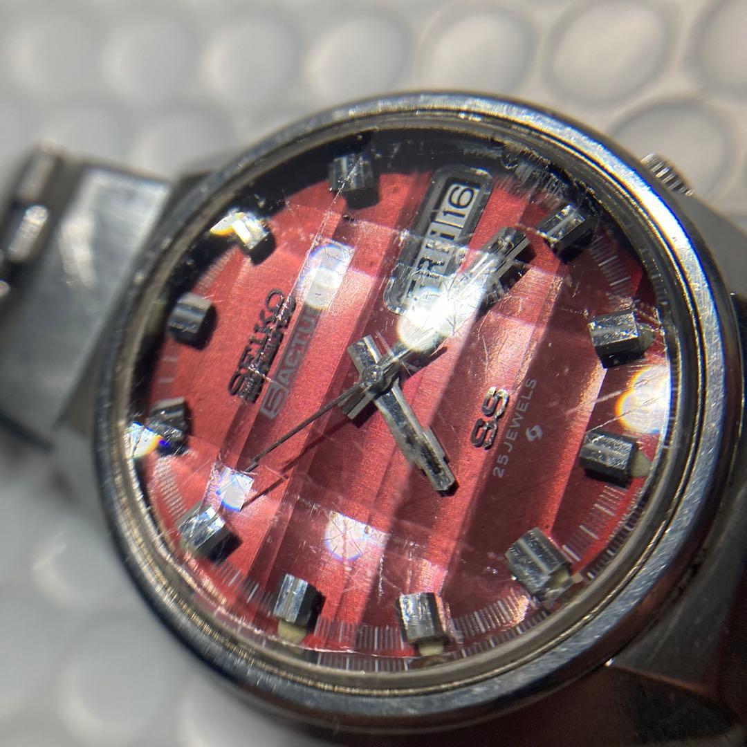 セイコー　5 アクタス　自動巻き　6106 カットガラス