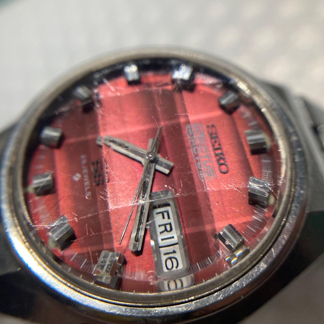 セイコー　5 アクタス　自動巻き　6106 カットガラス