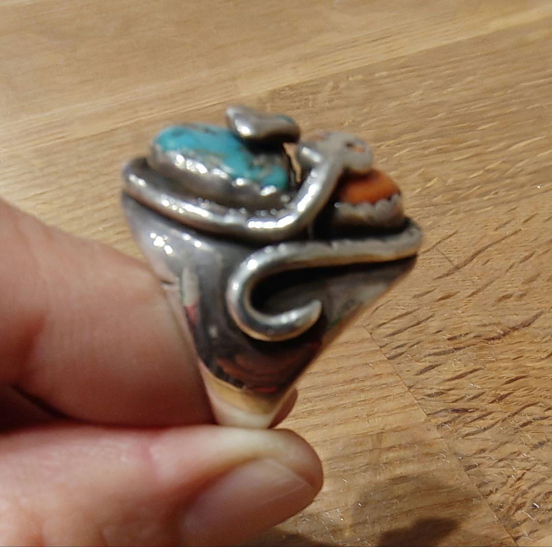 そ*ら様 エフィーカラバサ ターコイズ シルバー リング インディアンジュエリー