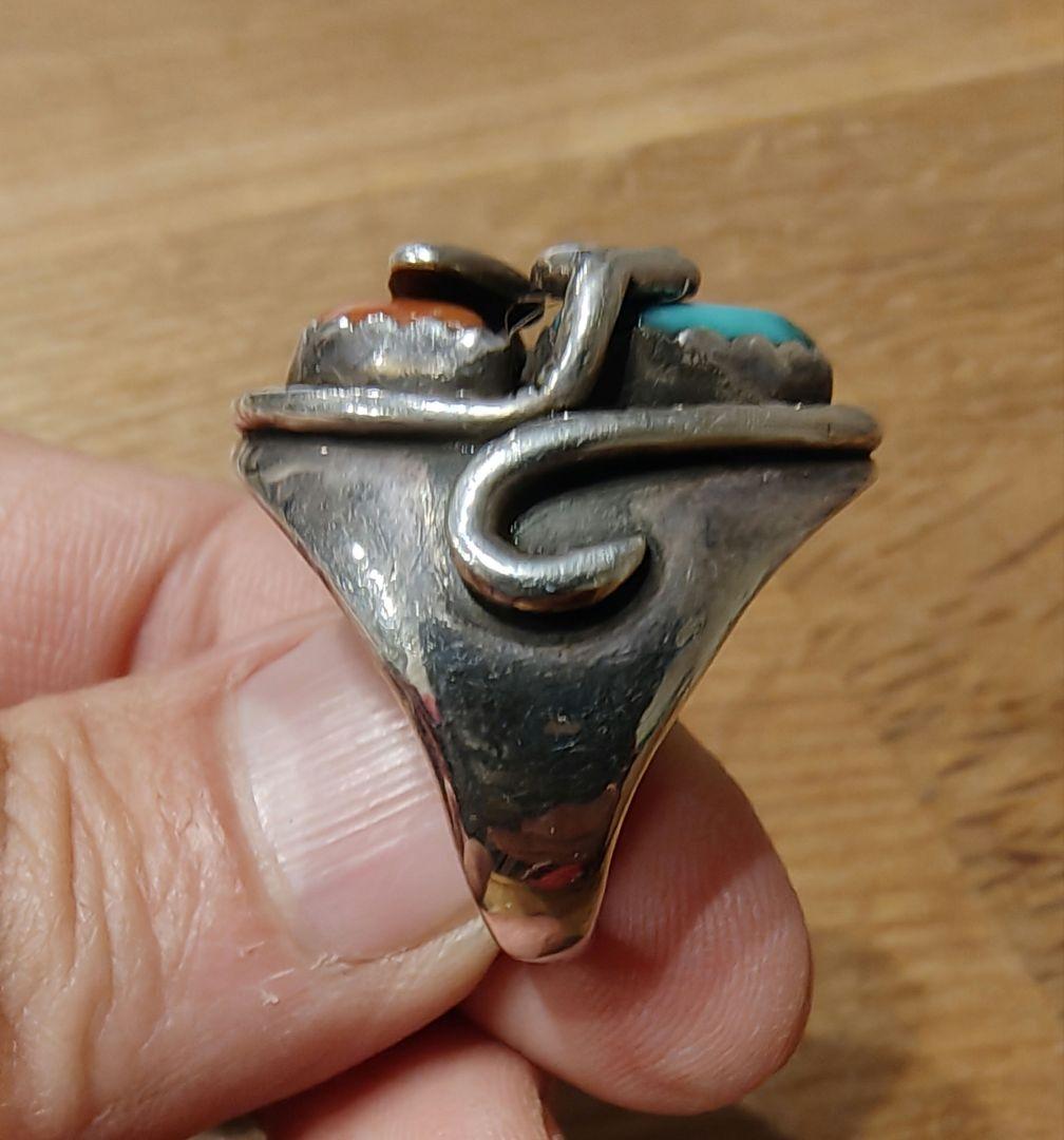 そ*ら様 エフィーカラバサ ターコイズ シルバー リング インディアンジュエリー