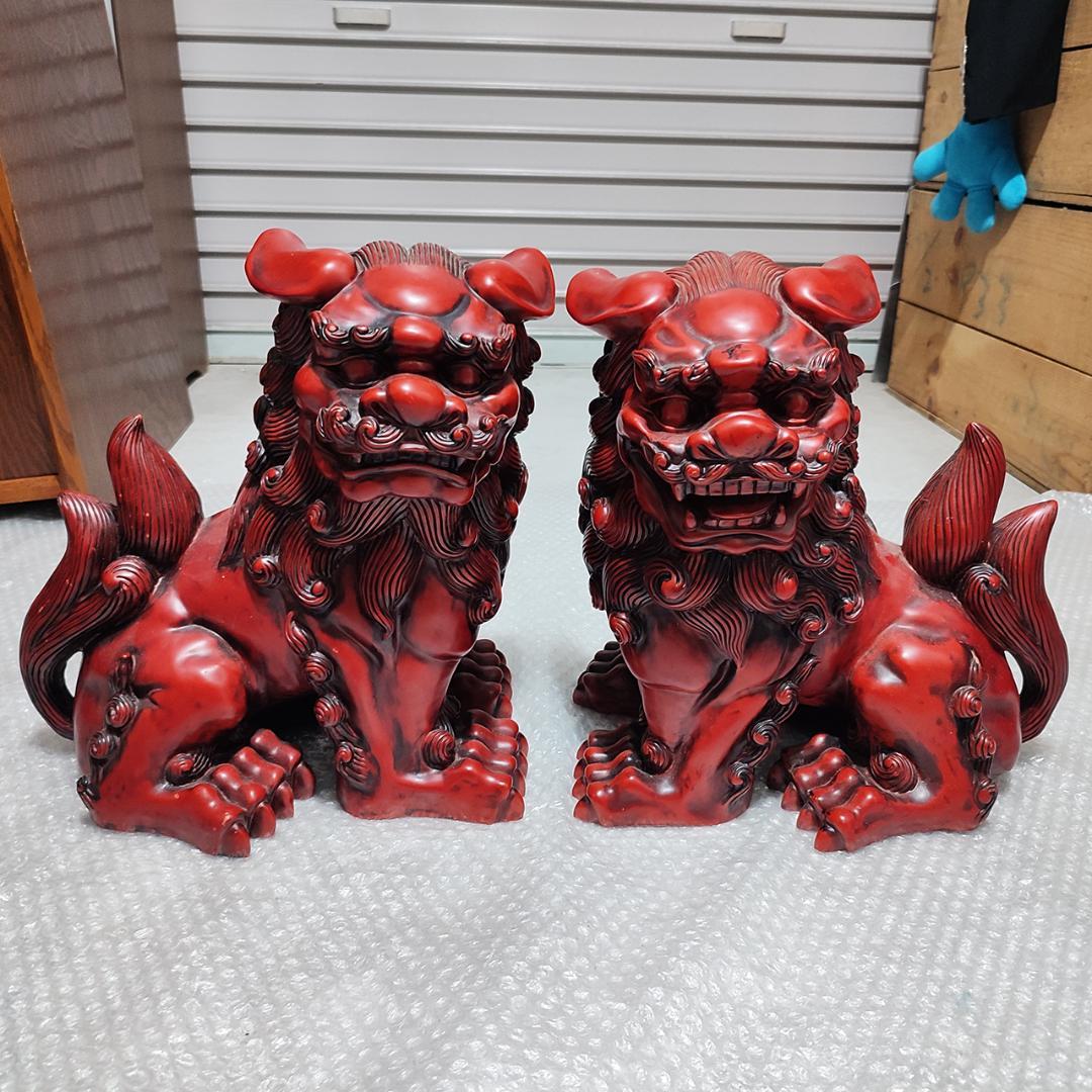 寿山石 じゅざんせき 獅子置物 特大 32cm×22cm×31cm 12kg