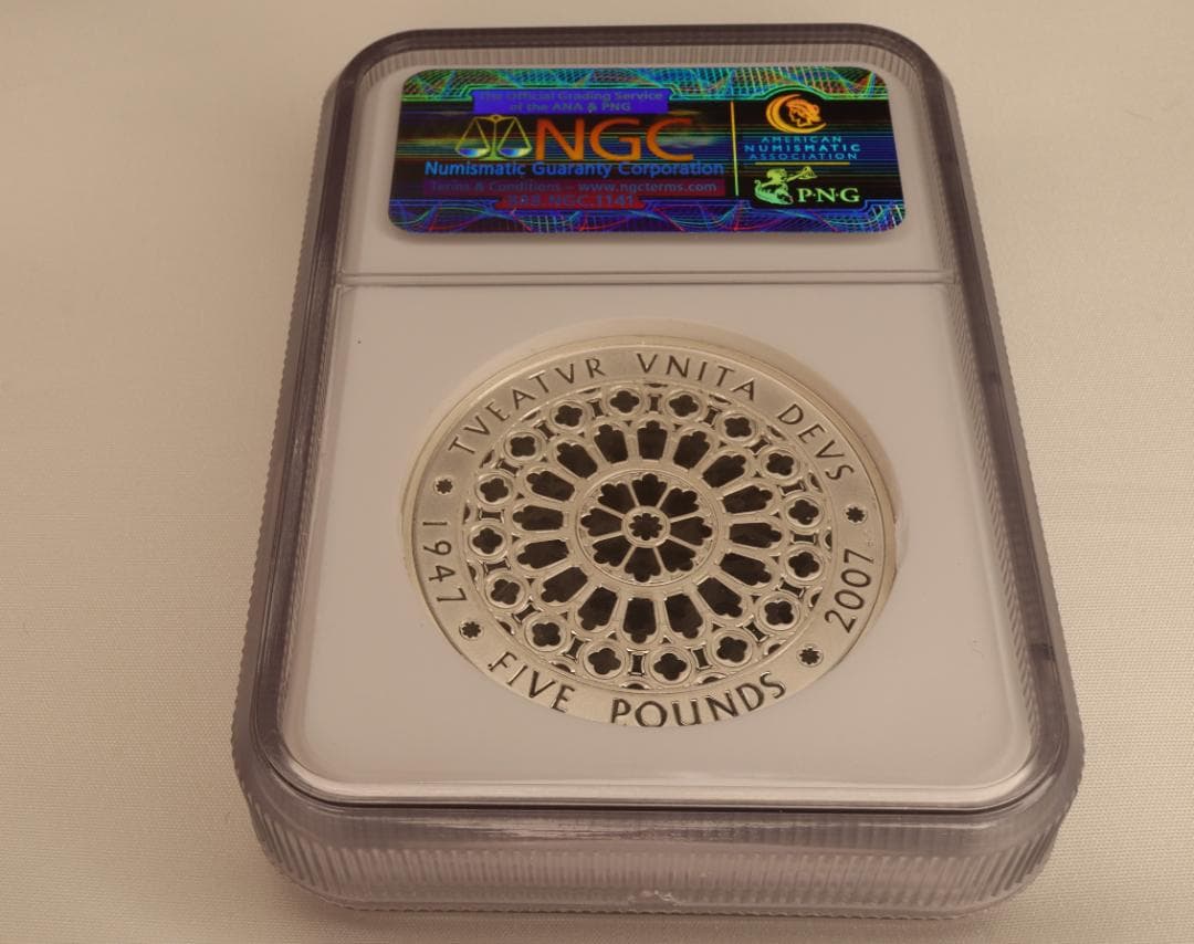 NGC【最高鑑定済】エリザベス女王結婚50周年記念コインPIEFORT PF70