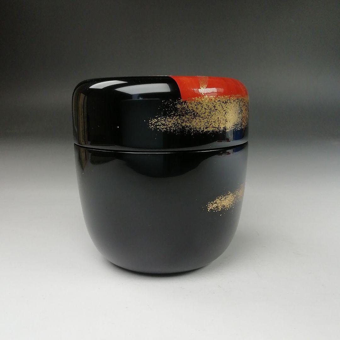 T832 棗 『紅富士蒔絵』『輪島塗』『中棗』『蒔絵師 黒川和禅』 共