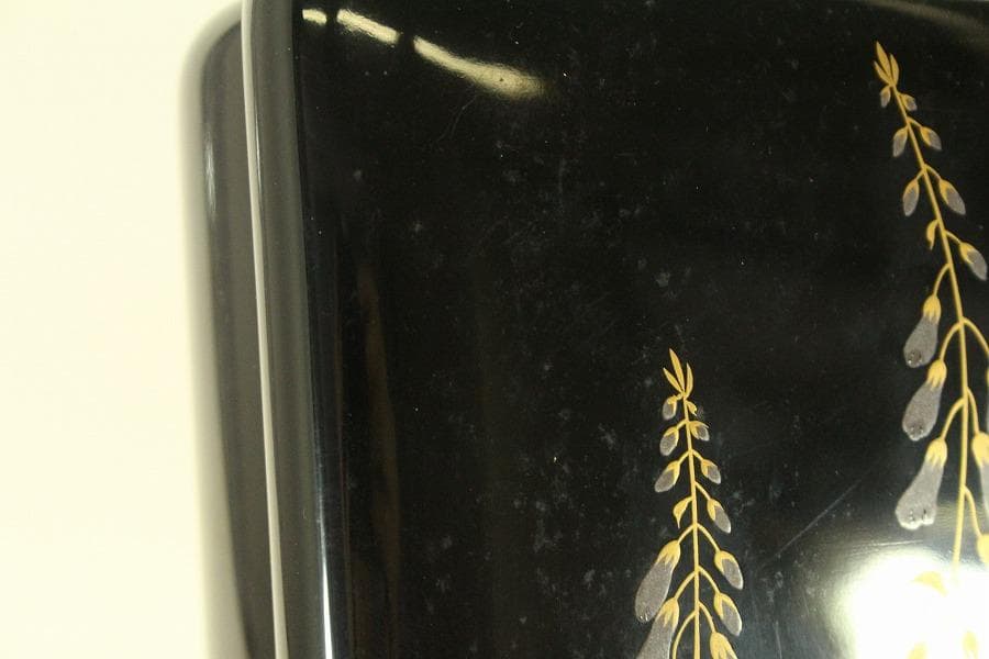 平安象彦造 草花蒔絵 光琳形 文庫 共箱 未使用(A632) - メルカリ