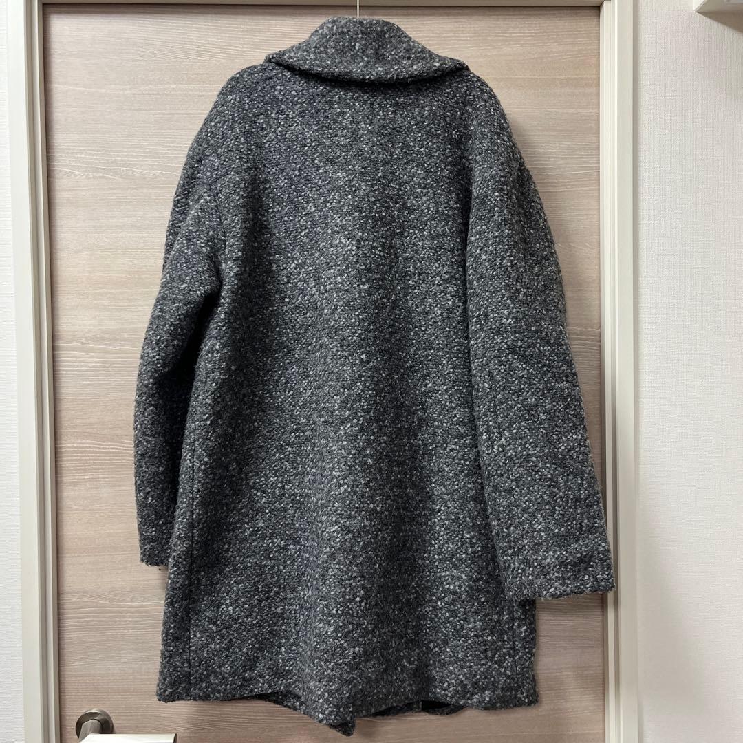 i BLUES ダブルブレストロングコート グレー レディース♡ダブル