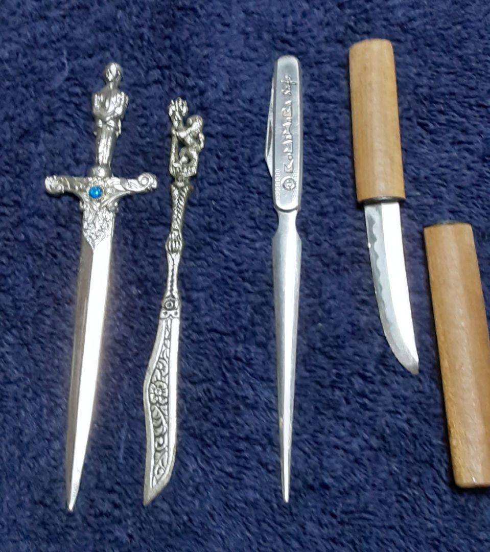 装飾的な金属製ペーパーナイフ4本 - メルカリ