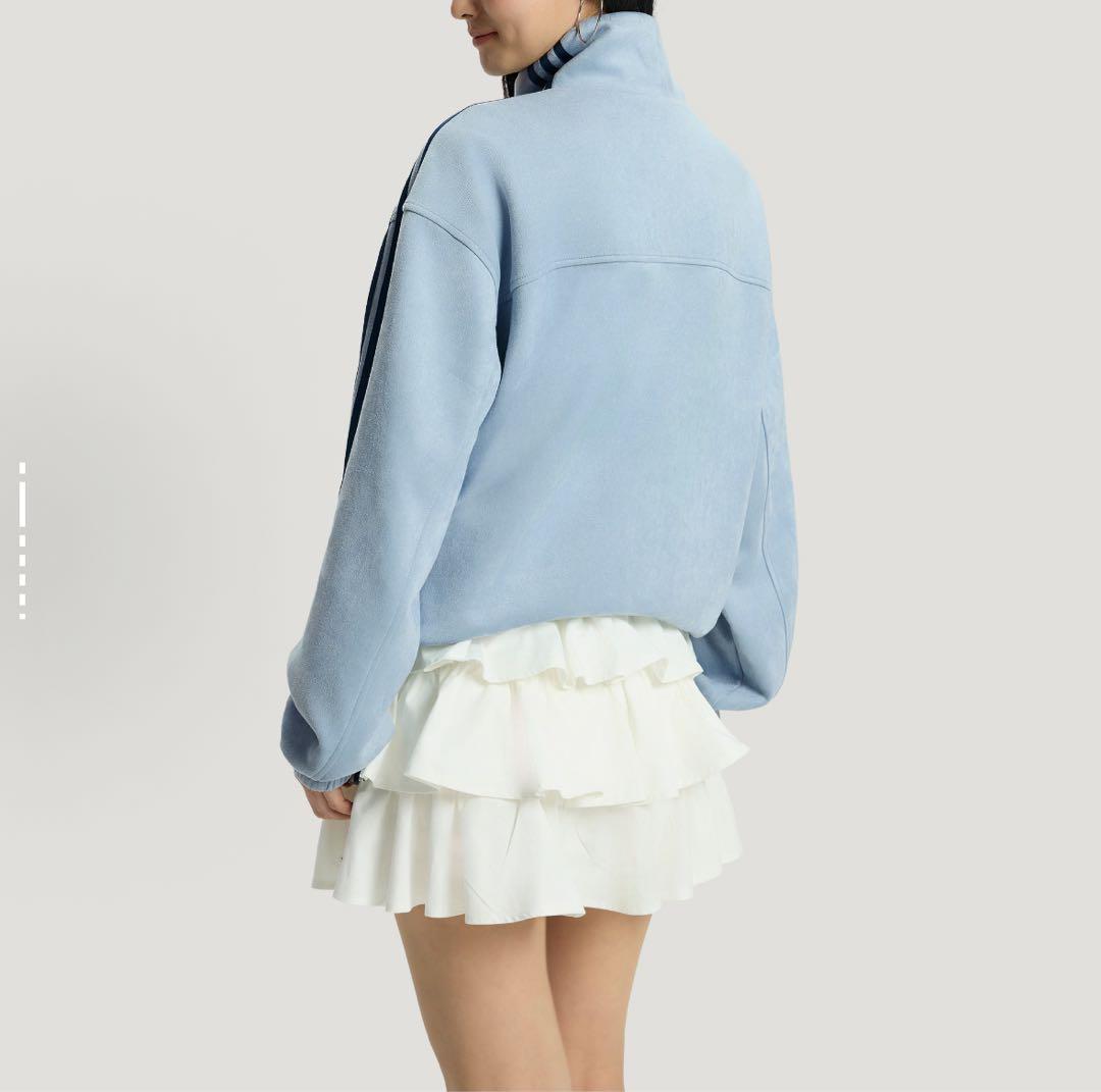 海外限定L Adidas CTT 新中式ジャケット ライトブルー KT3846