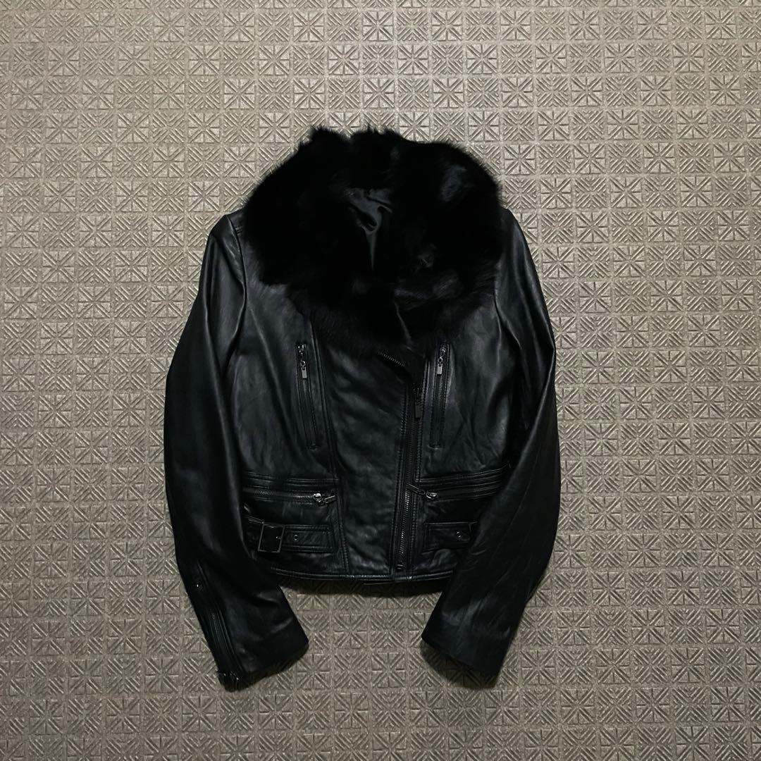 Y2K opium darkwear black fur jacket 平成 2 - メルカリ