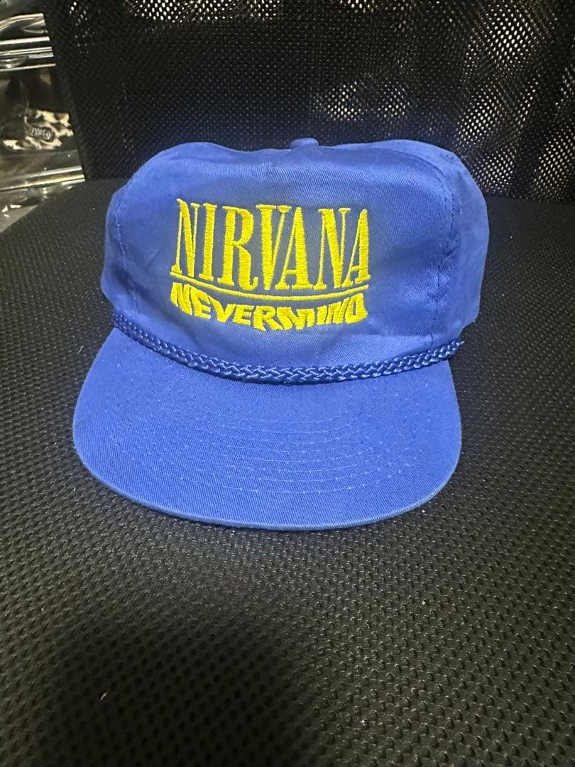 NIRVANA NEVERMIND ヴィンテージキャップ 青