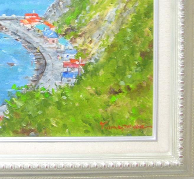 絵画 梅沢民雄 肉筆絵画 風景画 竜飛崎 F8