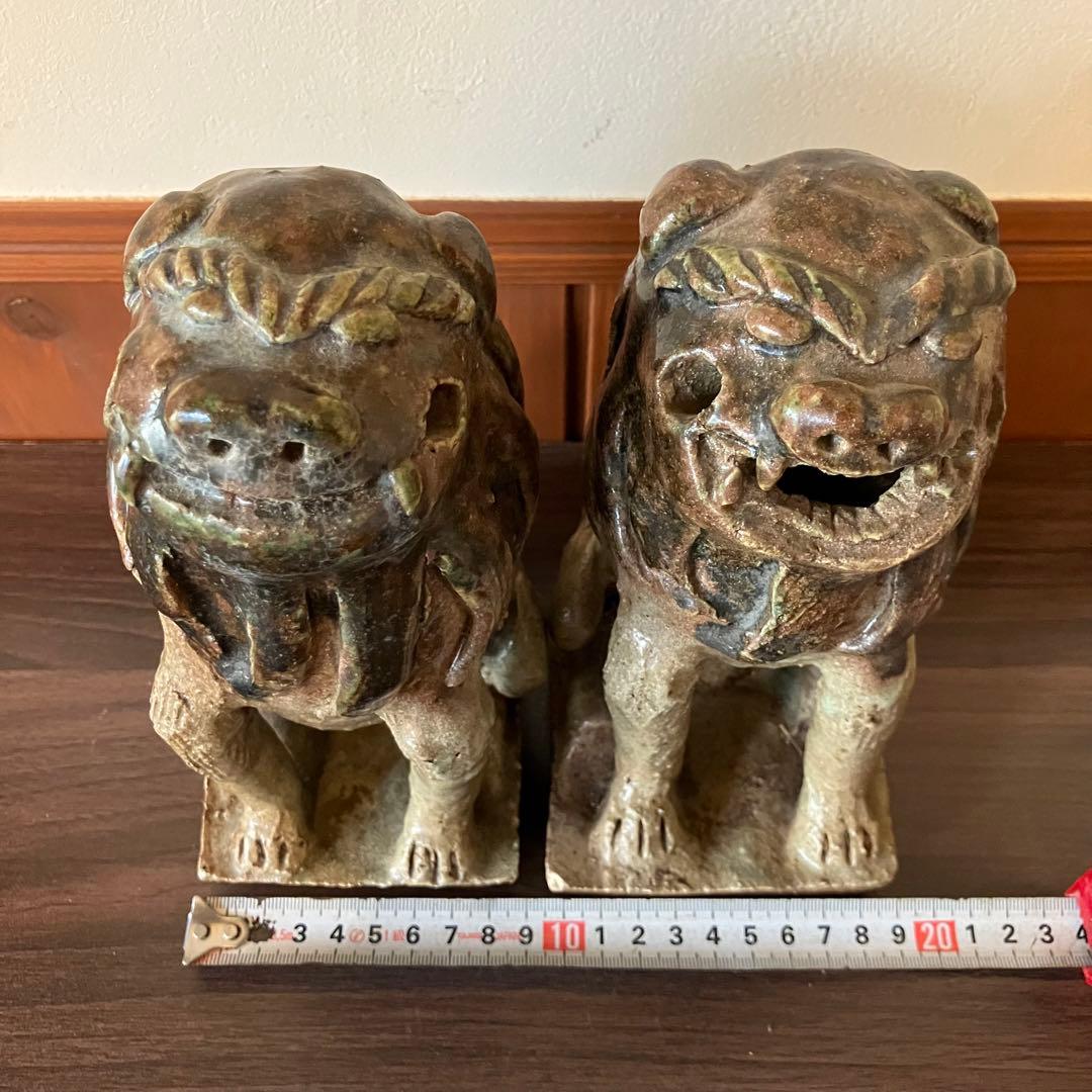 シーサー 狛犬 置物 骨董 古美術 縁起物