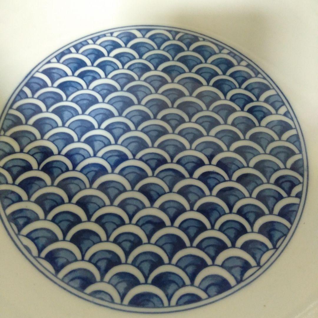 康雄作 青海波図 平水指