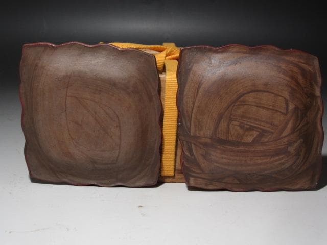 ★　古萬古　絵萬古　銘々皿　味わいある品です★x479