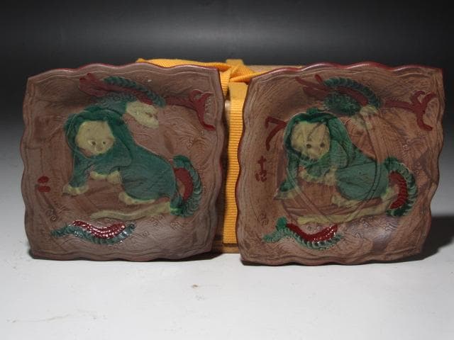 ★　古萬古　絵萬古　銘々皿　味わいある品です★x479