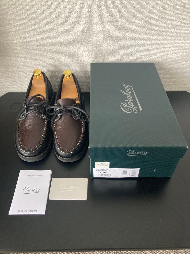 PARABOOT：BARTH SPORT デッキシューズ ブラック×ブラウン 7