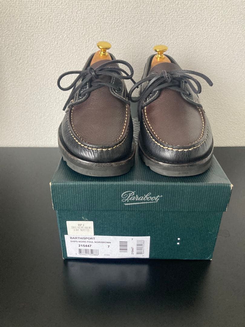 PARABOOT：BARTH SPORT デッキシューズ ブラック×ブラウン 7