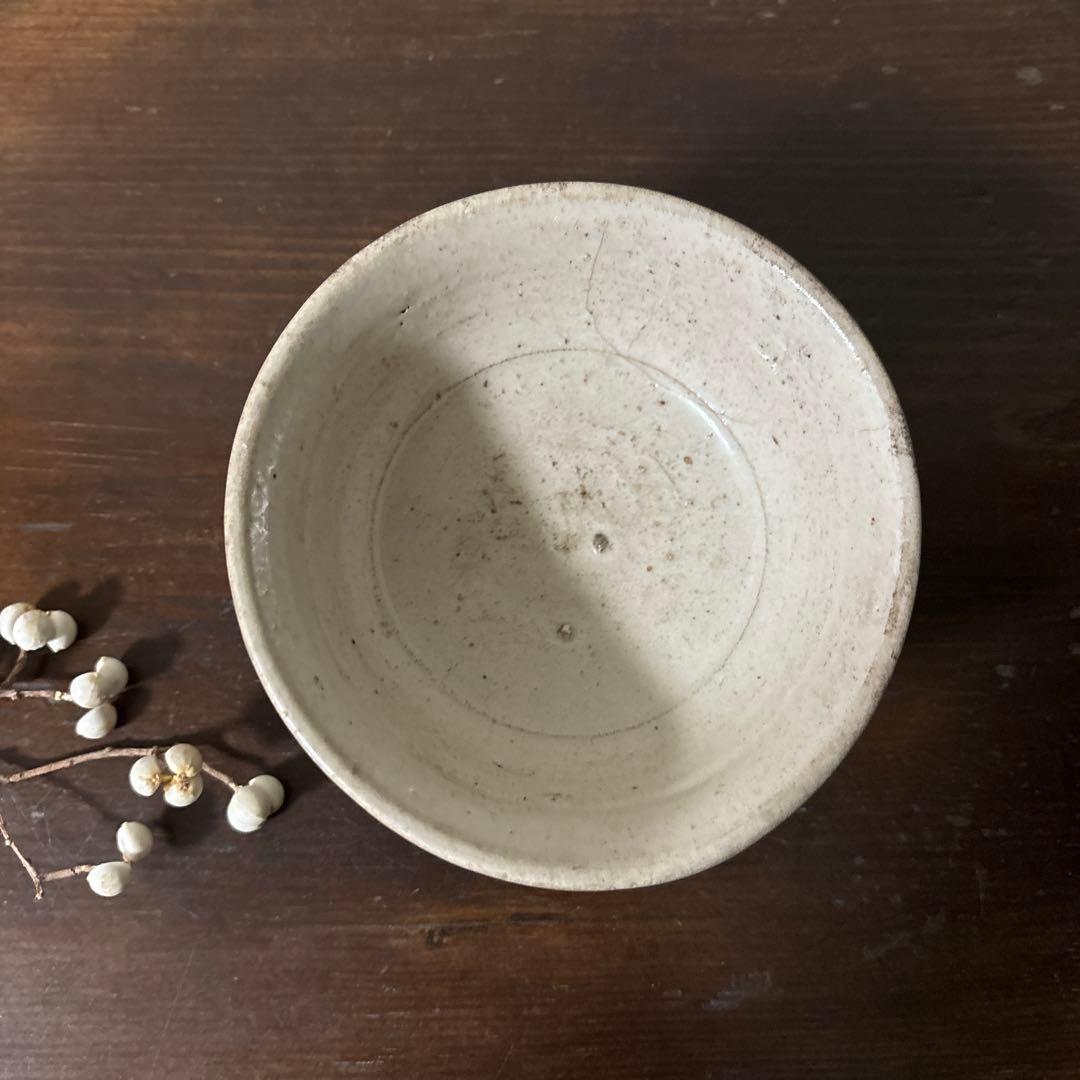 李朝小鉢 堅手 白磁 小服茶碗 大盃 韓国アンティーク 古道具 古民芸