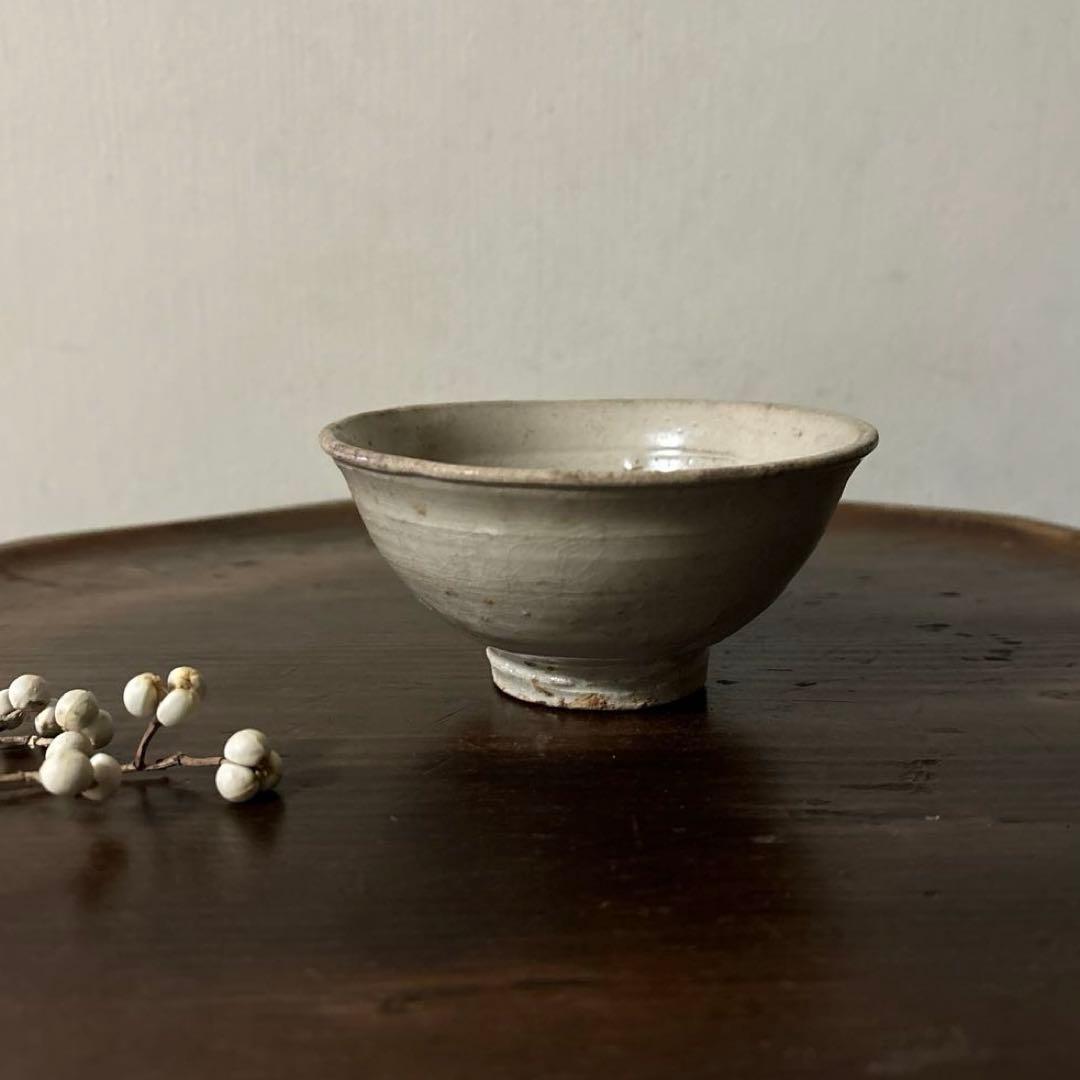 李朝小鉢 堅手 白磁 小服茶碗 大盃 韓国アンティーク 古道具 古民芸
