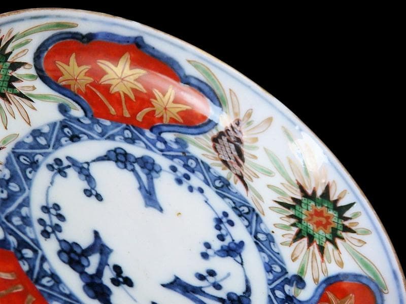 古伊万里 元禄伊万里 藍柿右衛門 中皿 No.6 古美術 古道具 アンティーク