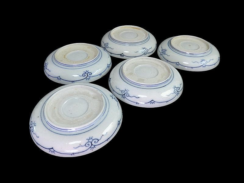 古伊万里 色絵 窓絵 貝の図 4寸皿 5枚 A137AS-CYs - メルカリ