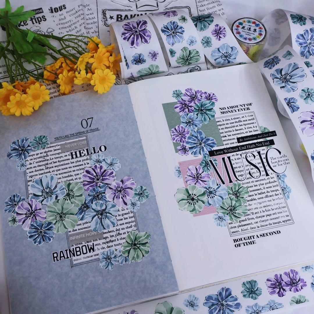 繁花文创《花漾集》海外マスキングテープ　マステ 【2658】