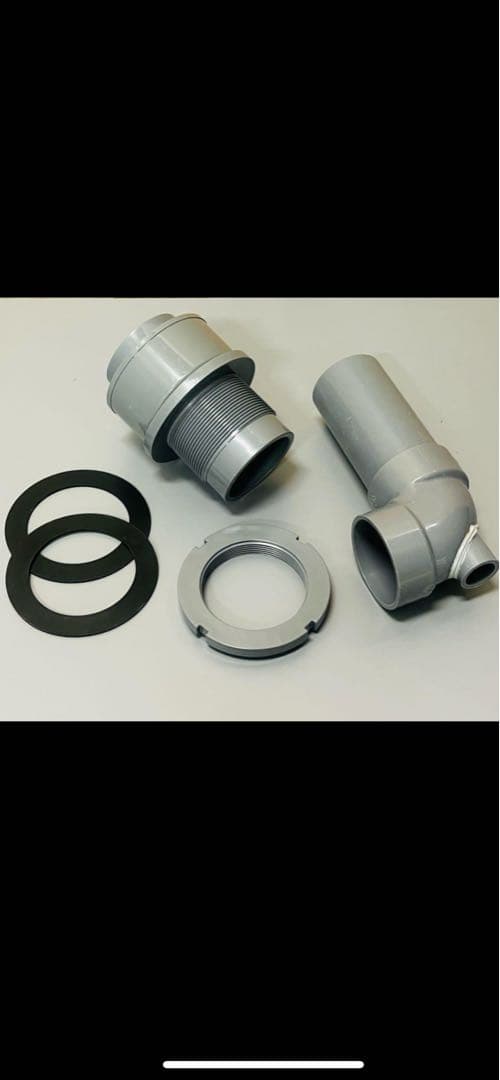 オーバーフロー加工H600用　透明三重管セット　（50Aバルソケタイプ）