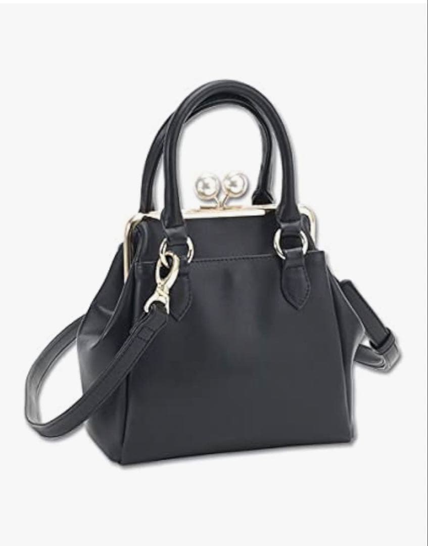 美品　MARY QUANT(マリークワント) パールガマ口 2WAYミニトート