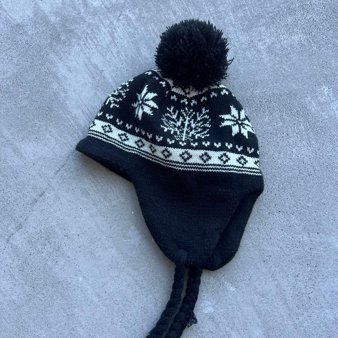 00s unkown耳当てボンボンニット帽Y2K tech系archive - メルカリ