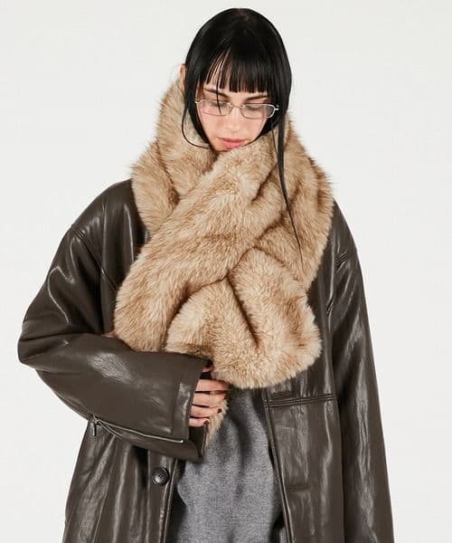 PRANK PROJECT マフラー ティペット 完売品 プランクプロジェクト PRANK PROJECT(プランク プロジェクト)｜ファーマフラー/BRN(ブラウン