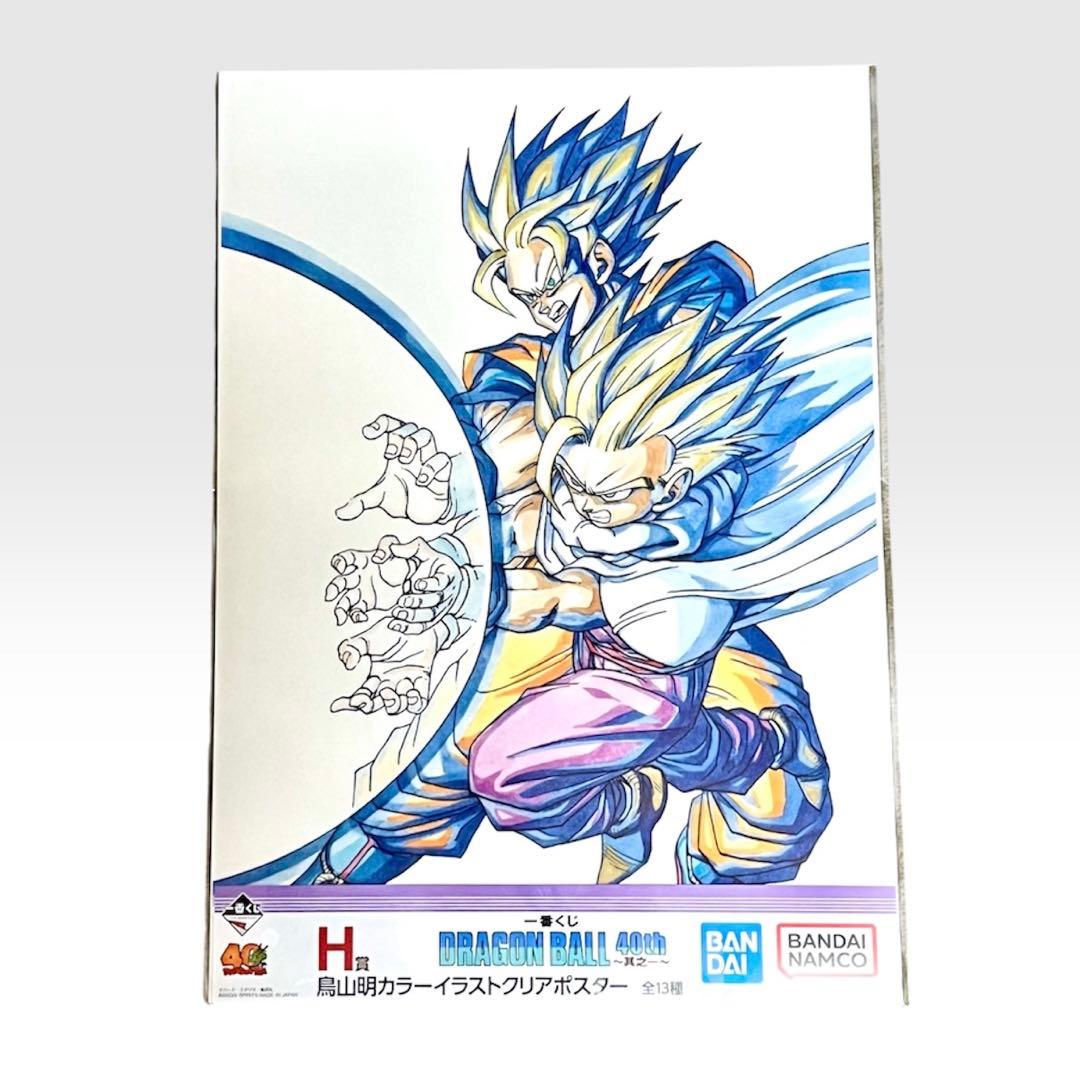 11種】一番くじ ドラゴンボール 40周年 H賞 クリアポスター親子かめはめ波